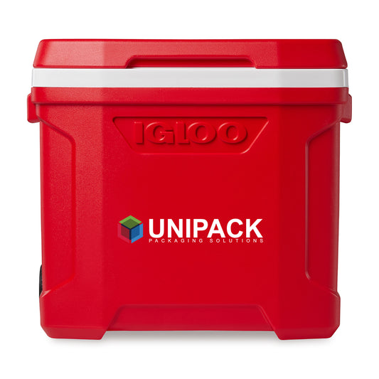 White-Red Star Igloo® Profile II 28 Qt Roller Cooler