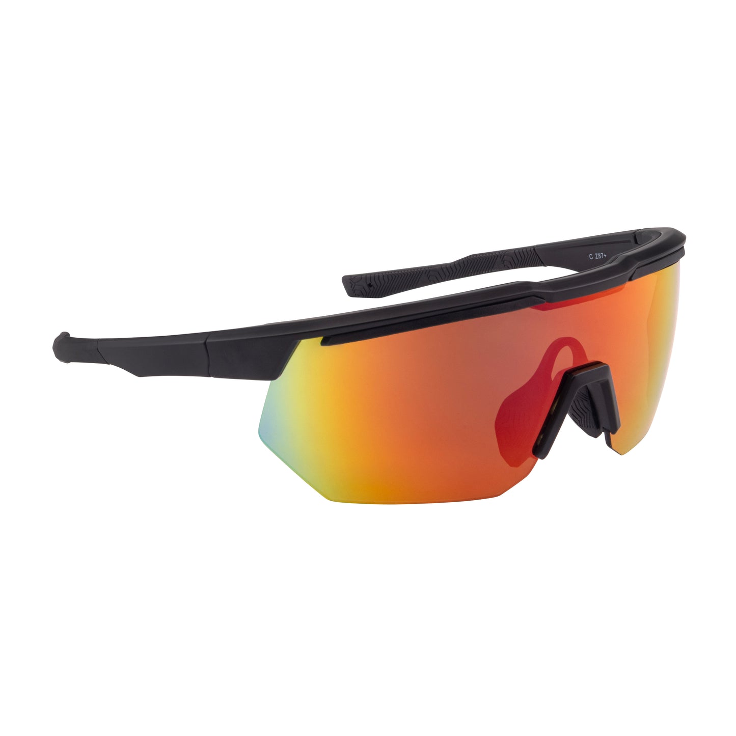SWAZE™ Safety Eyewear - Matte Black Frame - Rainbow Mirror Lens