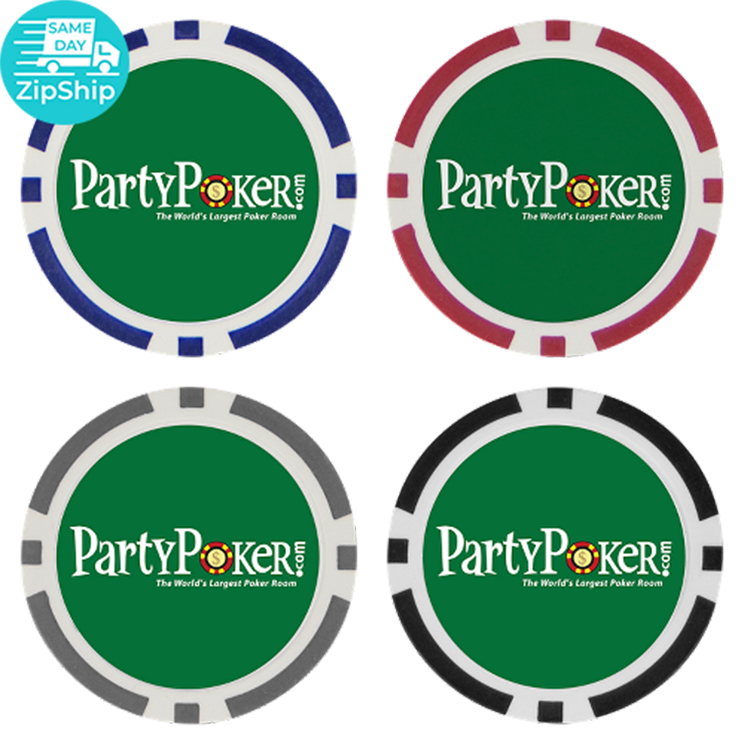 Black Poker Chip Ball Marker
