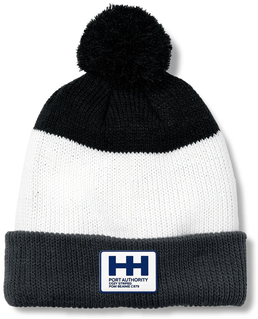 Port Authority Cozy Striped Pom Beanie C979
