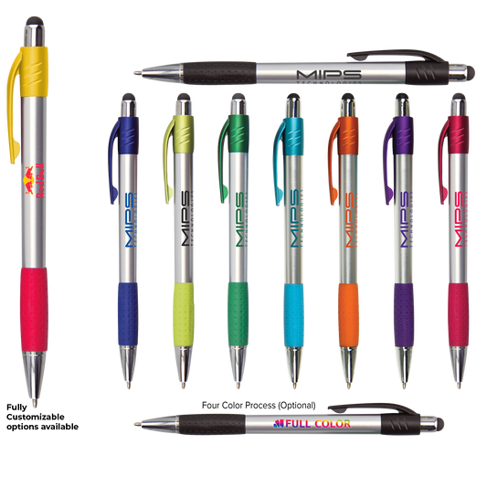 Black Premium Silver Stylus Pen with Metallic Accents