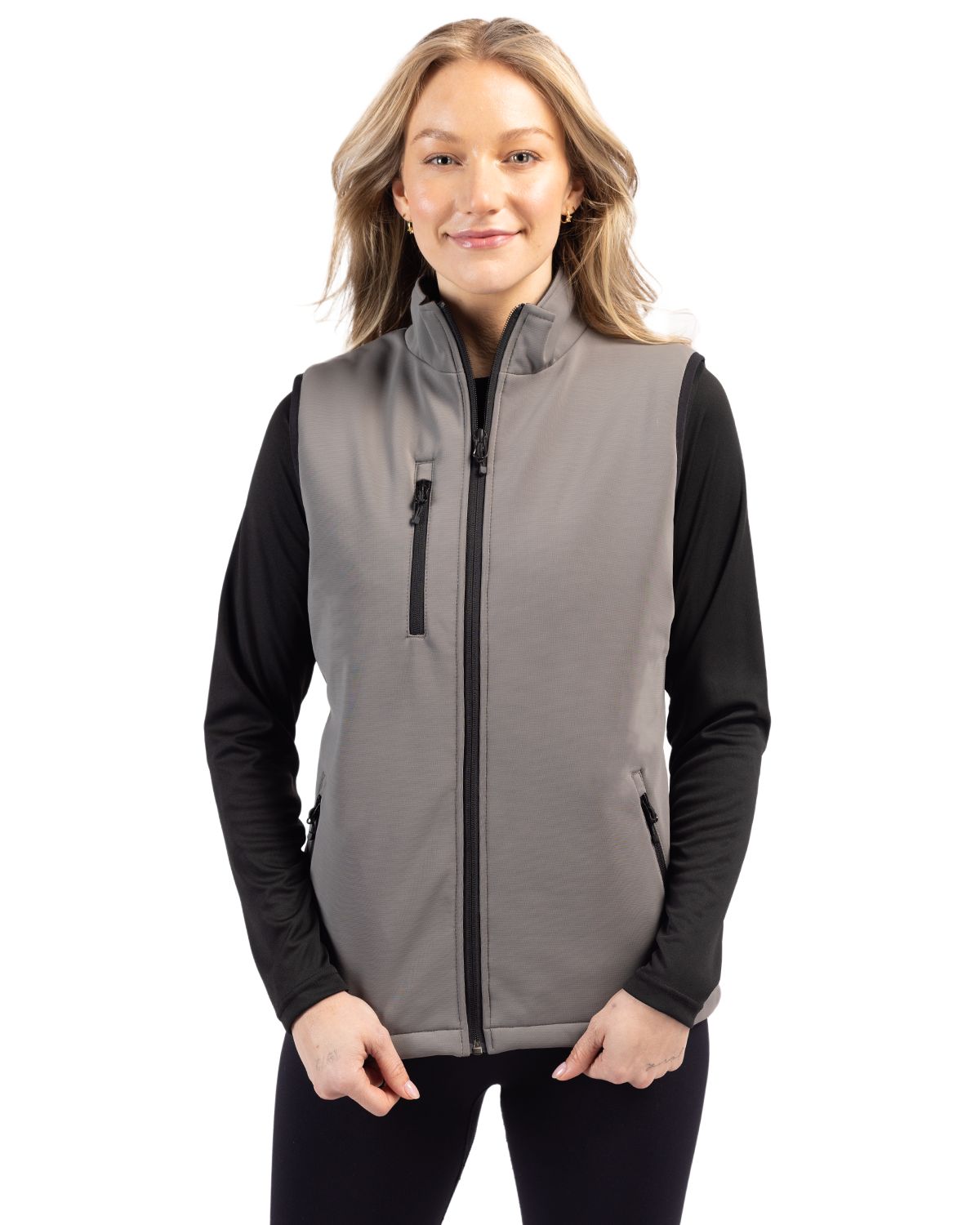 Pure Slate Clique Equinox Insulated Womens Softshell Vest - XS
