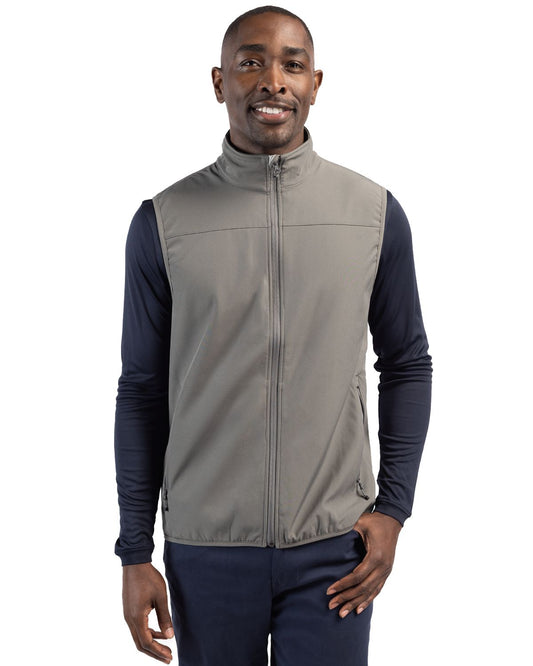 Pure Slate Clique Trail Eco Stretch Softshell Full Zip Mens Vest - S