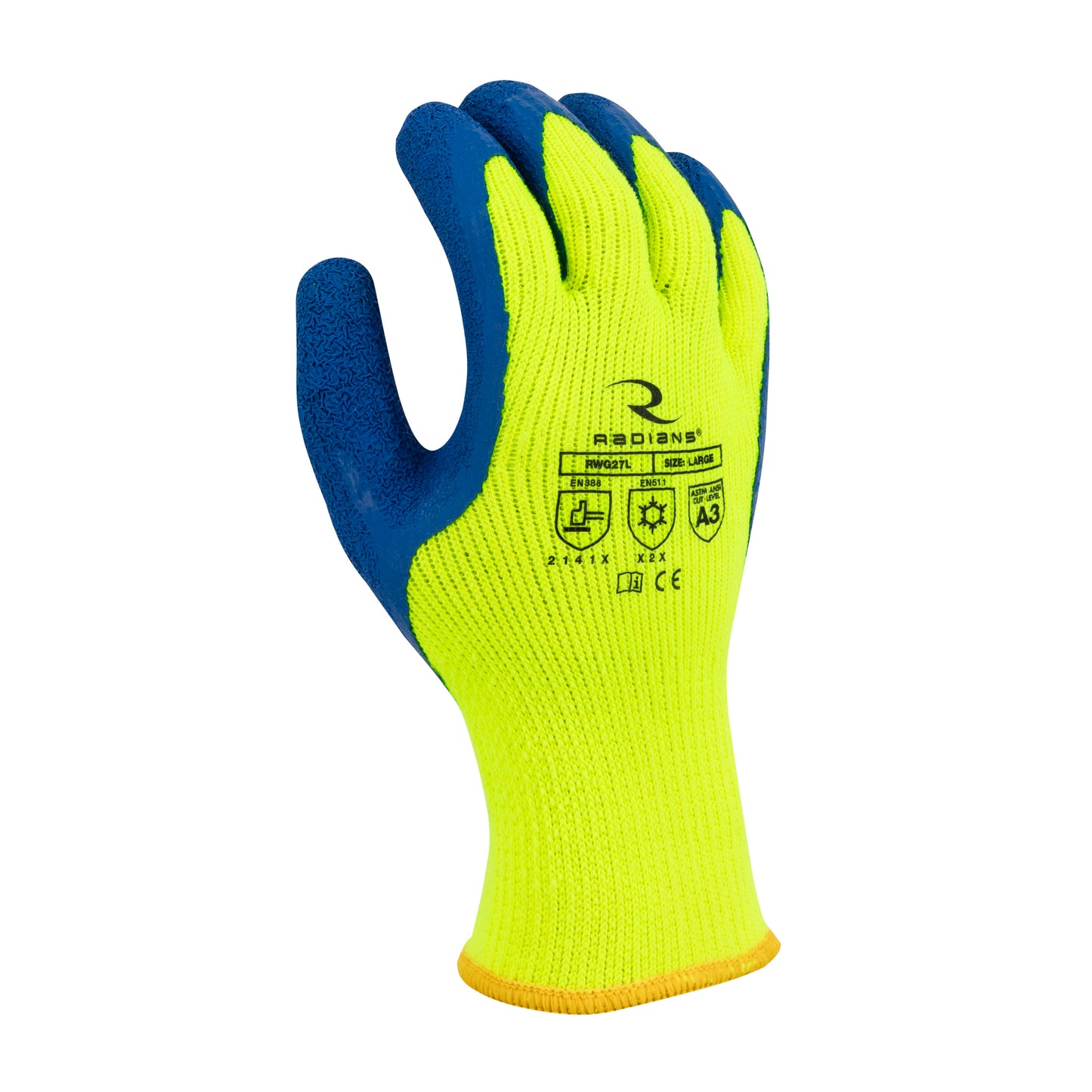 RWG27 Cut Protection Level A3 Dipped Winter Gripper Glove - Size L