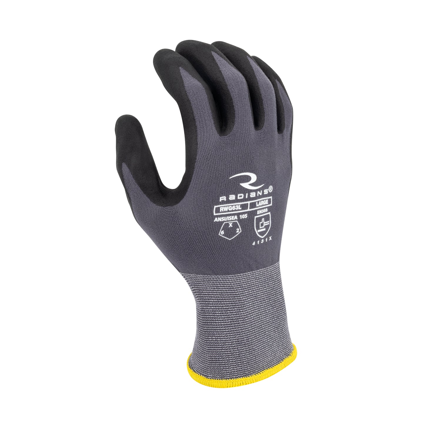 RWG63 Touchscreen Nylon/Spandex Shell with Micro Foam Nitrile Coated Glove - Size L