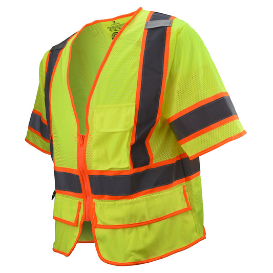 SV2725 Type R Class 3 Self Extinguishing Multipurpose Mesh Surveyor Vest - Green - Size XL