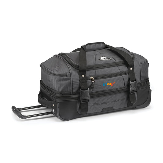 Mercury/Black High Sierra® Fairlead 22" Drop Bottom Wheeled Duffel