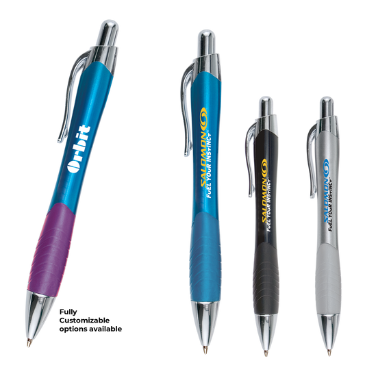 Metallic Black Raptor Matte Metallic Gripper Pen