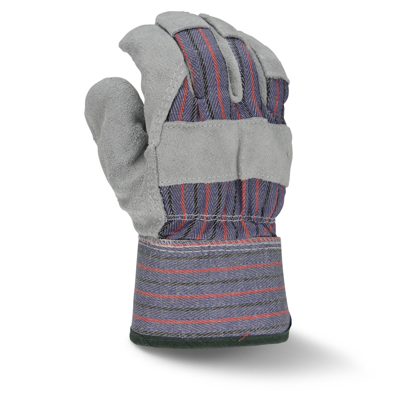 RWG3205 Fleece Lined Regular Shoulder Gray Split Cowhide Leather Glove - Size L