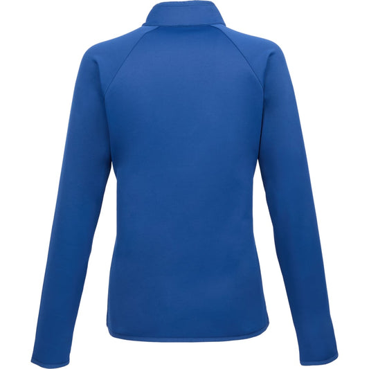 Rear View of Blue TELICA Brush Back Fleece Jacket - Women's plain