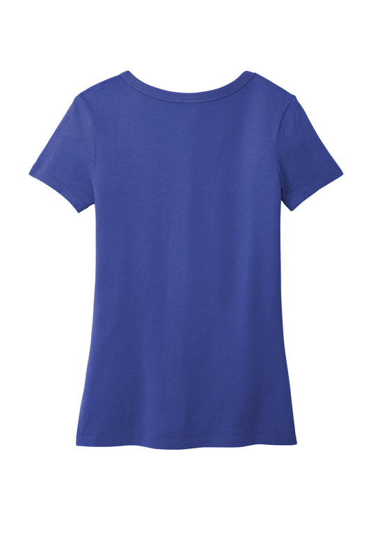 Rear View of BlueIris Port & Company Women's Beach Wash Garment-Dyed V-Neck Tee LPC099V