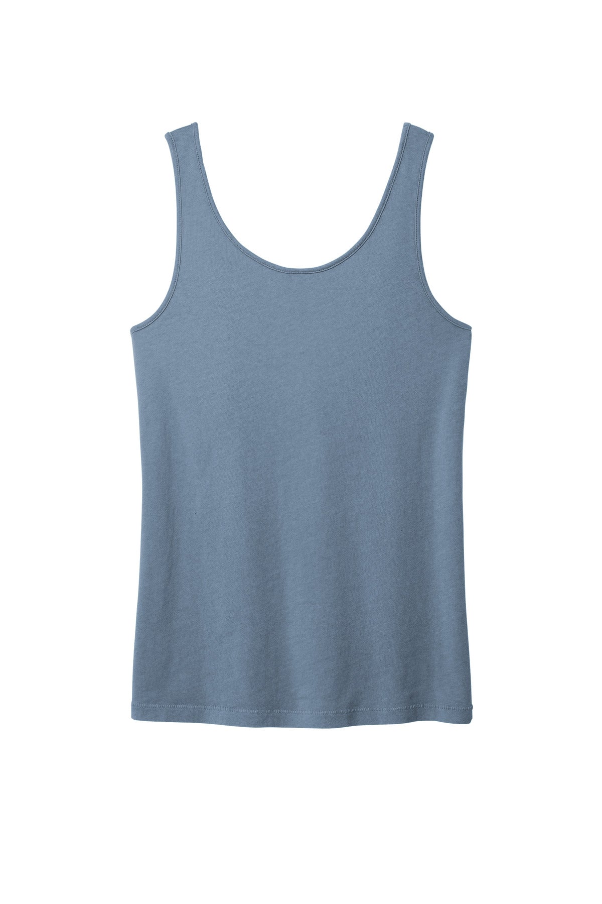 Rear View of FadedDenim Port & Company Women's Beach Wash Garment-Dyed Tank LPC099TT
