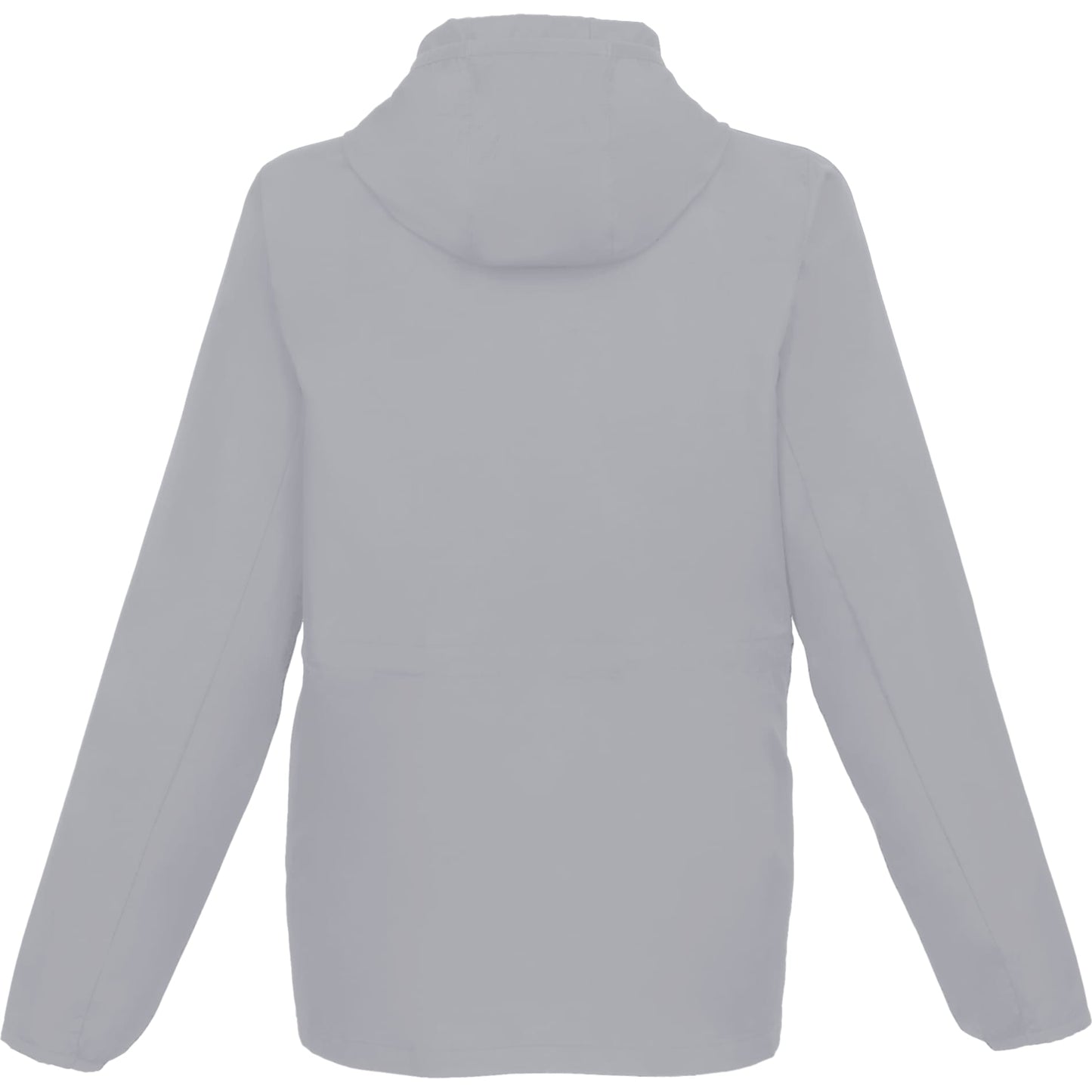 Rear View of Grey ANETO Lightweight Packable Jacket - Women's plain
