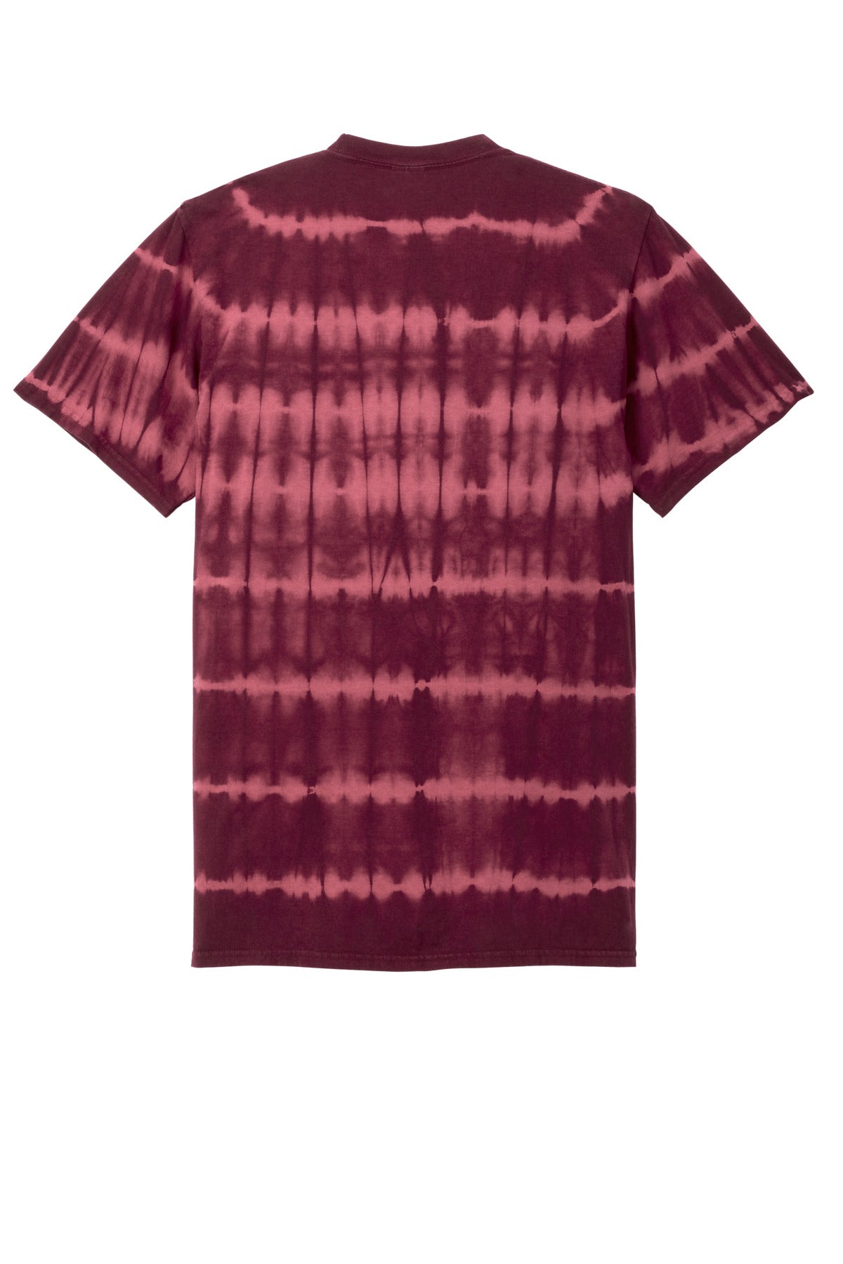 Rear View of Merlt/Burg Port & Company Allover Stripe Tie-Dye Tee PC142