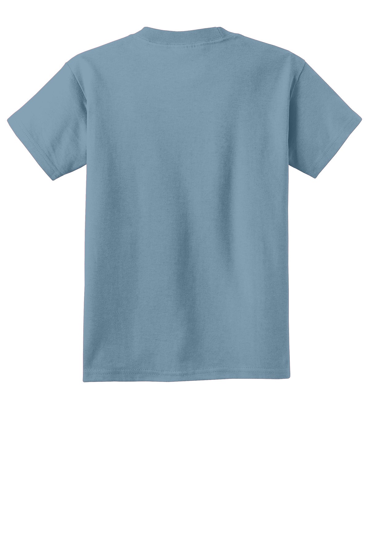 Rear View of Mist Port & Company Youth Beach Wash Garment-Dyed Tee. PC099Y