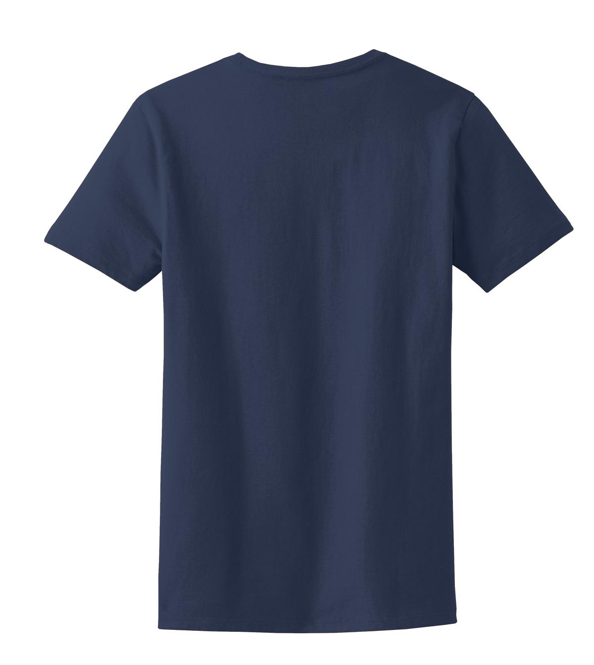 Rear View of Navy Port & Company Women's Essential Tee. LPC61