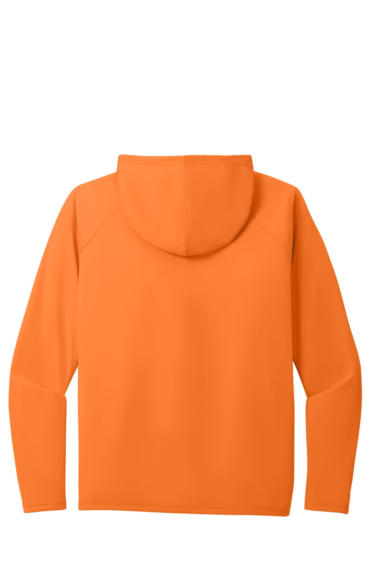 Rear View of NeonOrange Port & Company Performance Pullover Hooded Tee PC380H