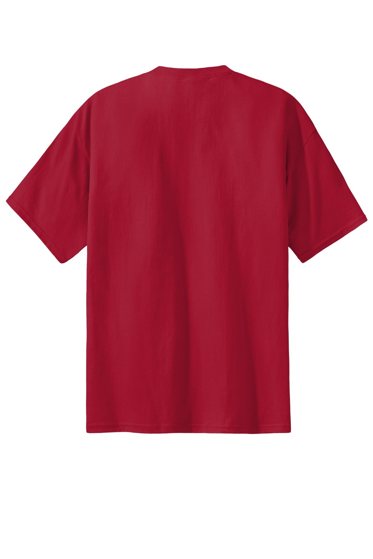 Rear View of Red Port & Company Tall Essential Tee. PC61T