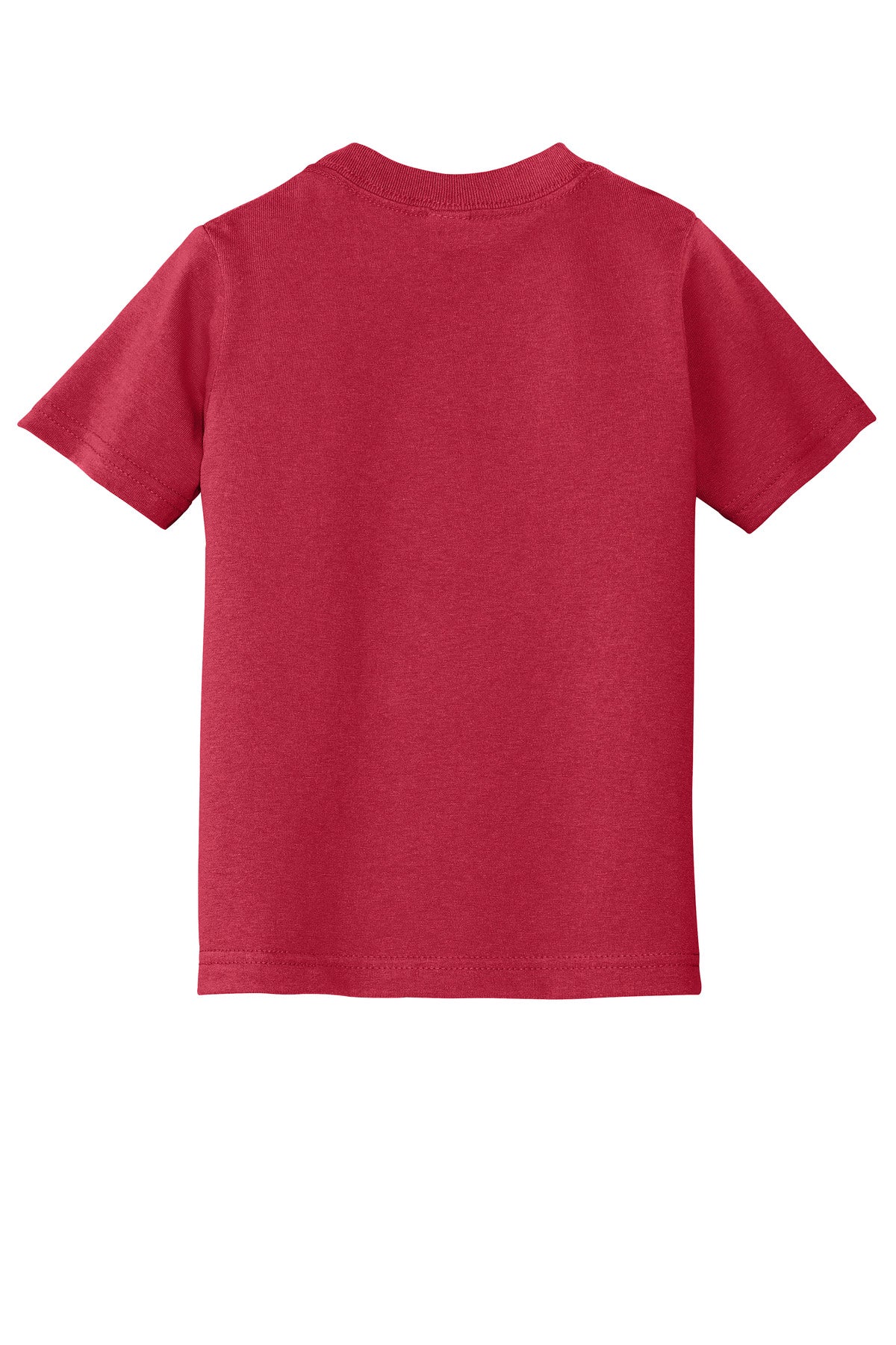 Rear View of Red Port & Company Toddler Core Cotton Tee. CAR54T