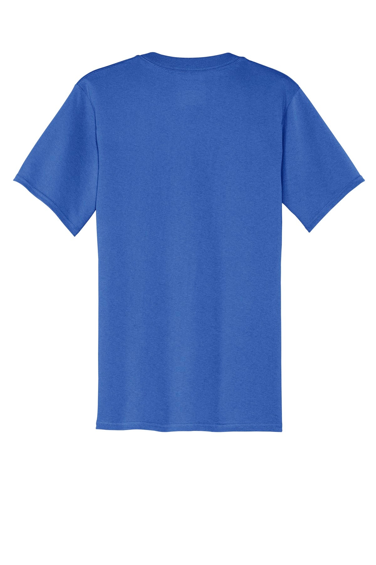 Rear View of Royal Port & Company Core Cotton Pocket Tee. PC54P