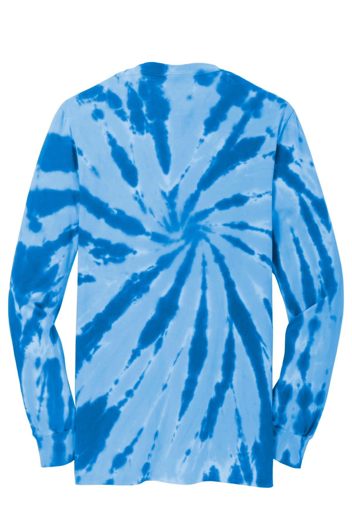 Rear View of Royal Port & Company Tie-Dye Long Sleeve Tee. PC147LS