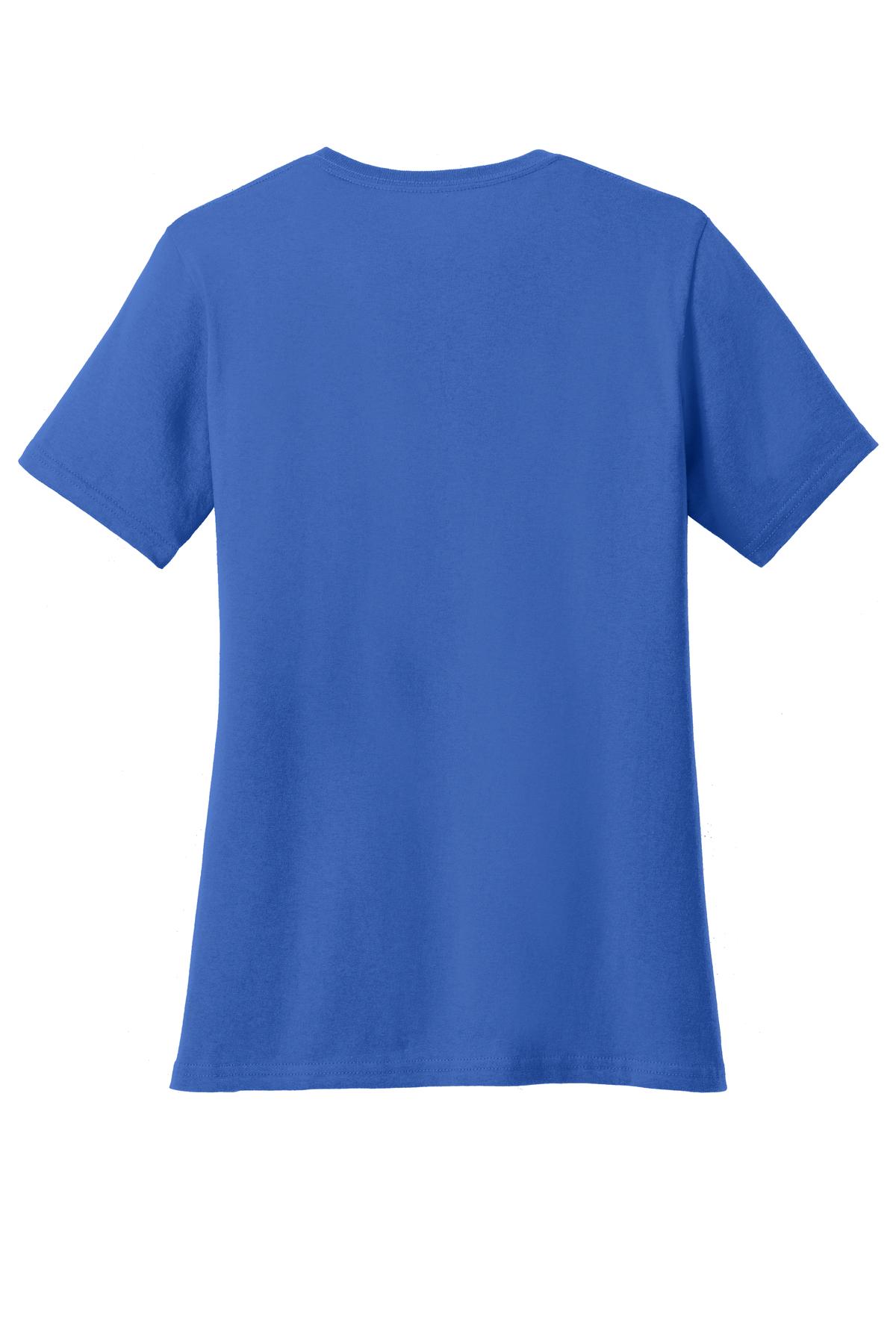Rear View of Royal Port & Company Women's Core Cotton Tee. LPC54