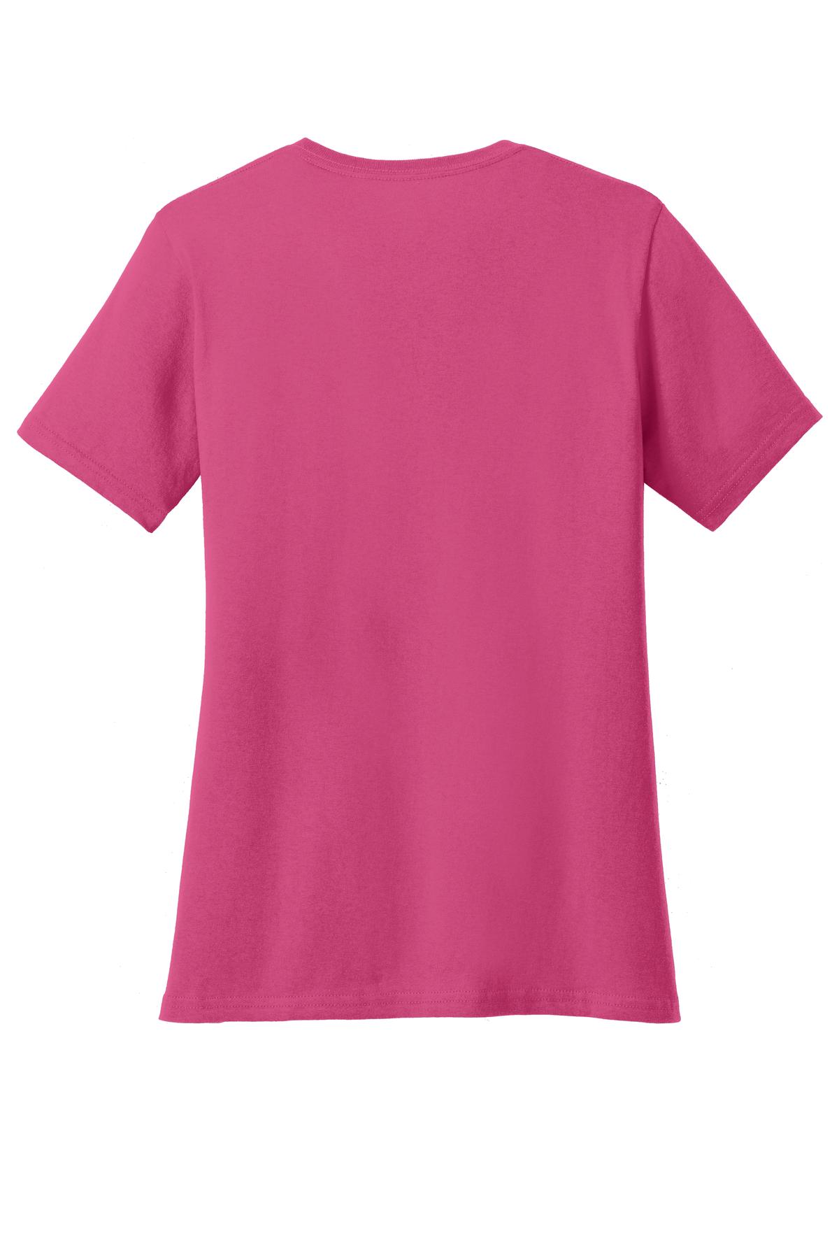 Rear View of Sangria Port & Company Women's Core Cotton Tee. LPC54