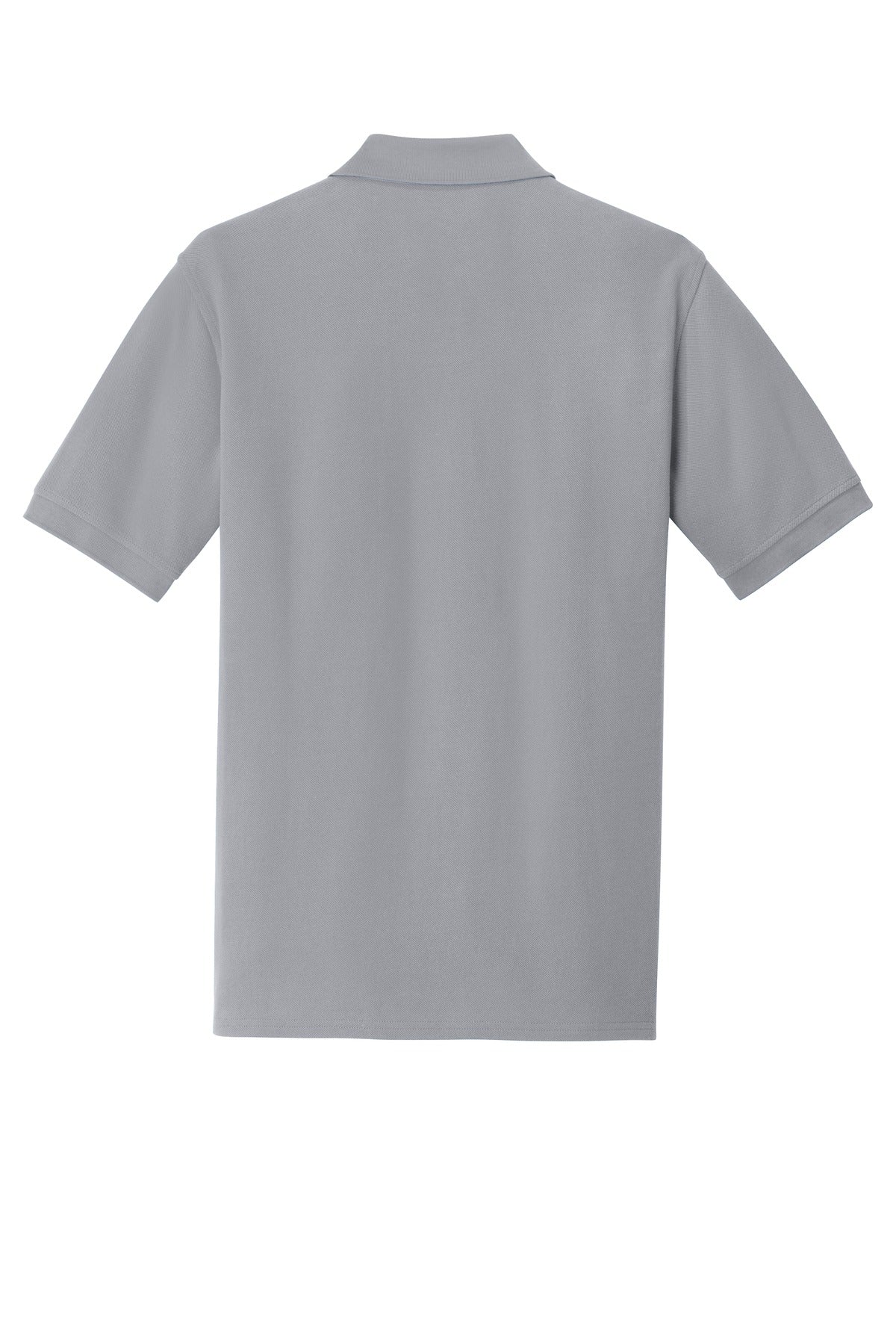 Rear View of Silver Port & Company Combed Ring Spun Pique Polo. KP1500