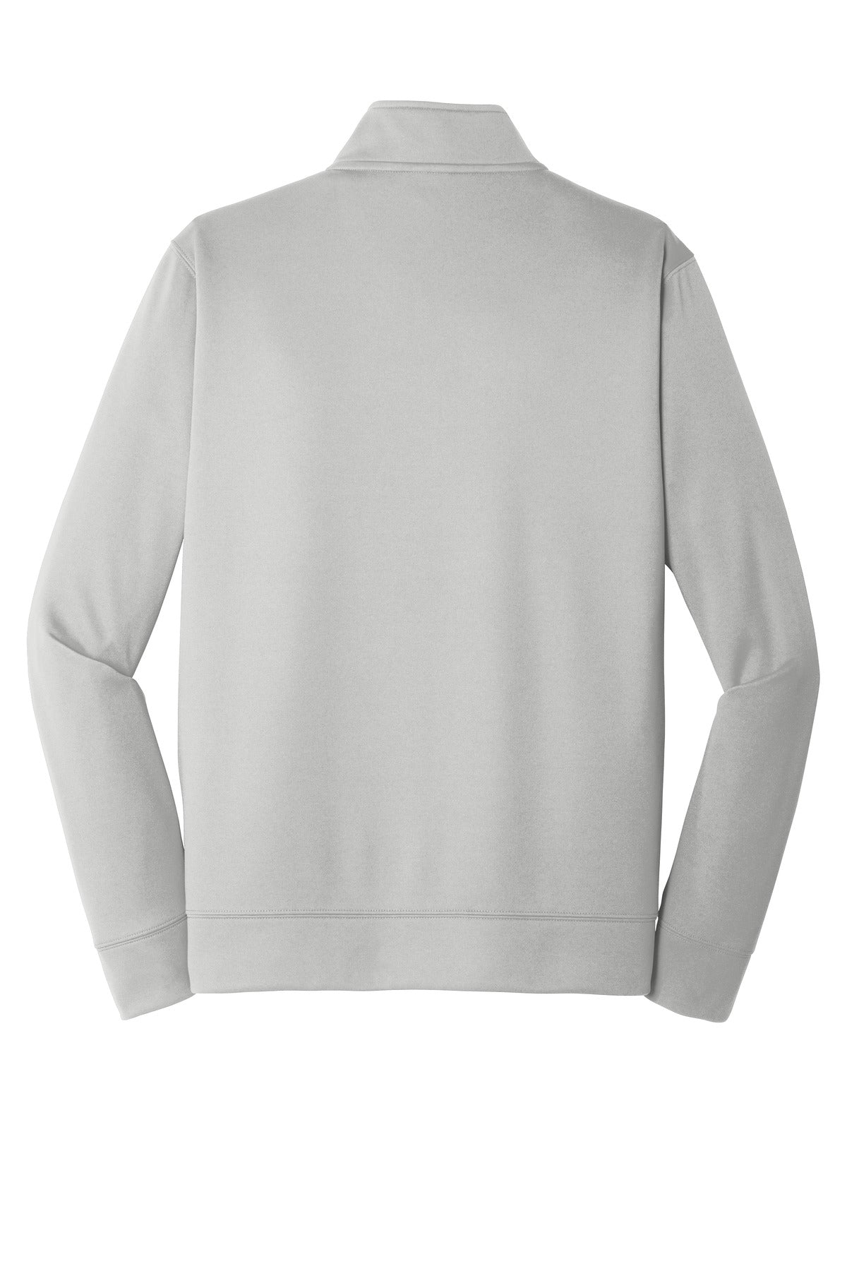Rear View of Silver Port & Company Performance Fleece 1/4-Zip Pullover Sweatshirt. PC590Q