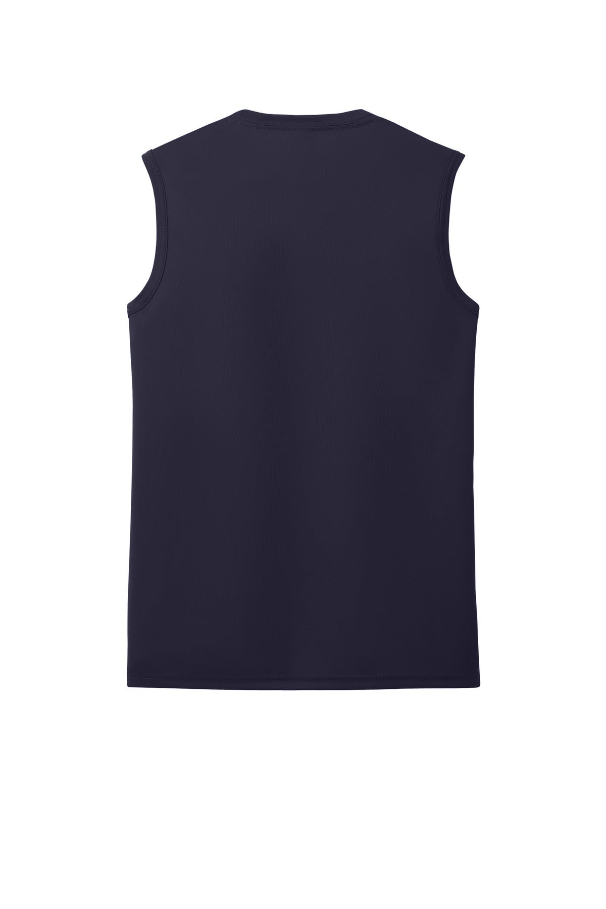 Rear View of TrueNavy Port & Company Performance Sleeveless Tee PC380SL