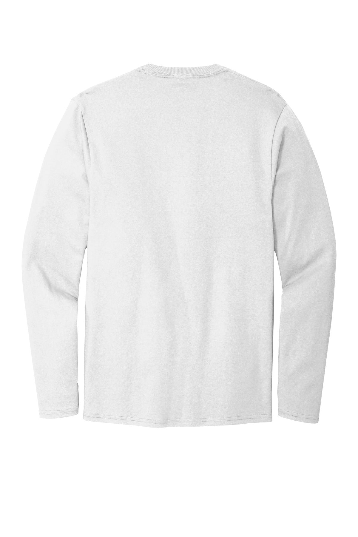 Rear View of White Port & Company Long Sleeve Bouncer Tee PC600LS