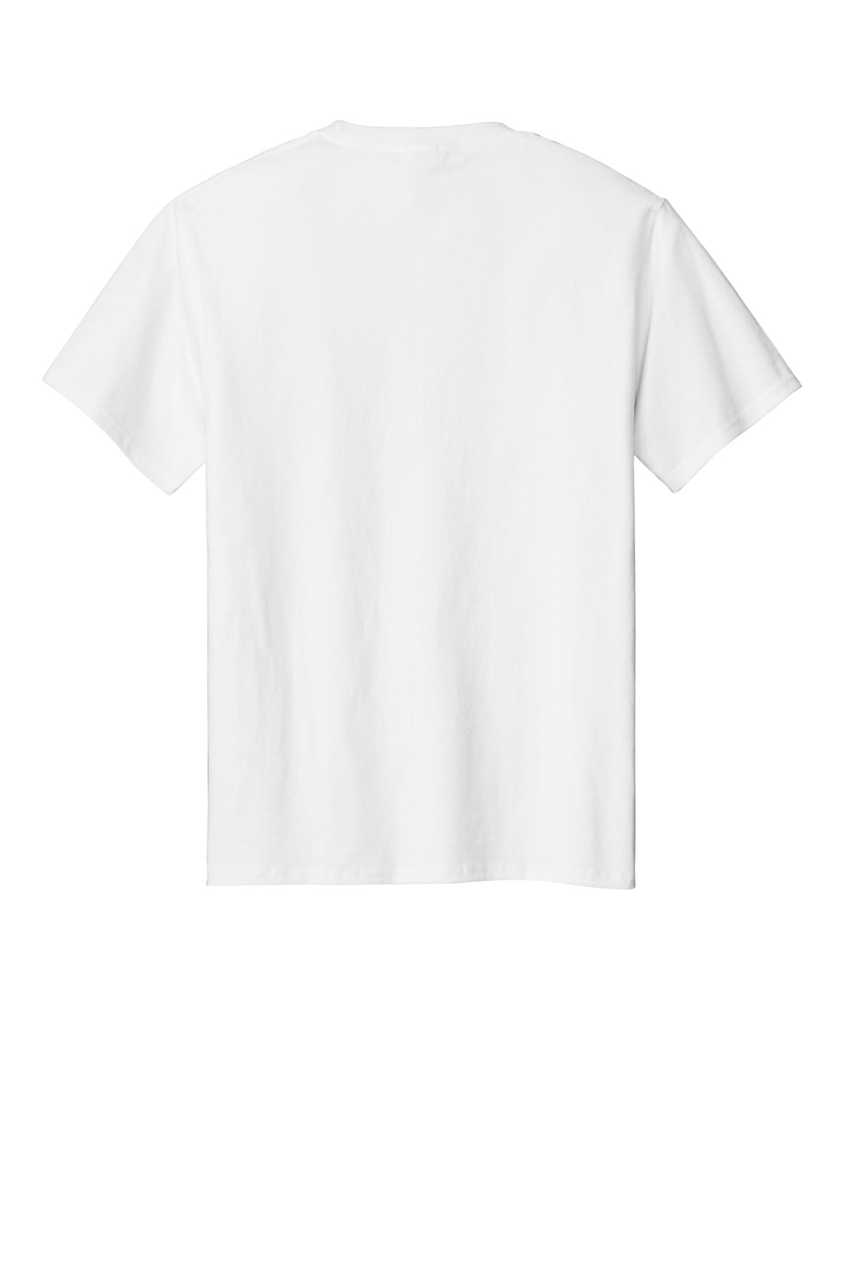 Rear View of White Port & Company Tall Essential Tee. PC61T