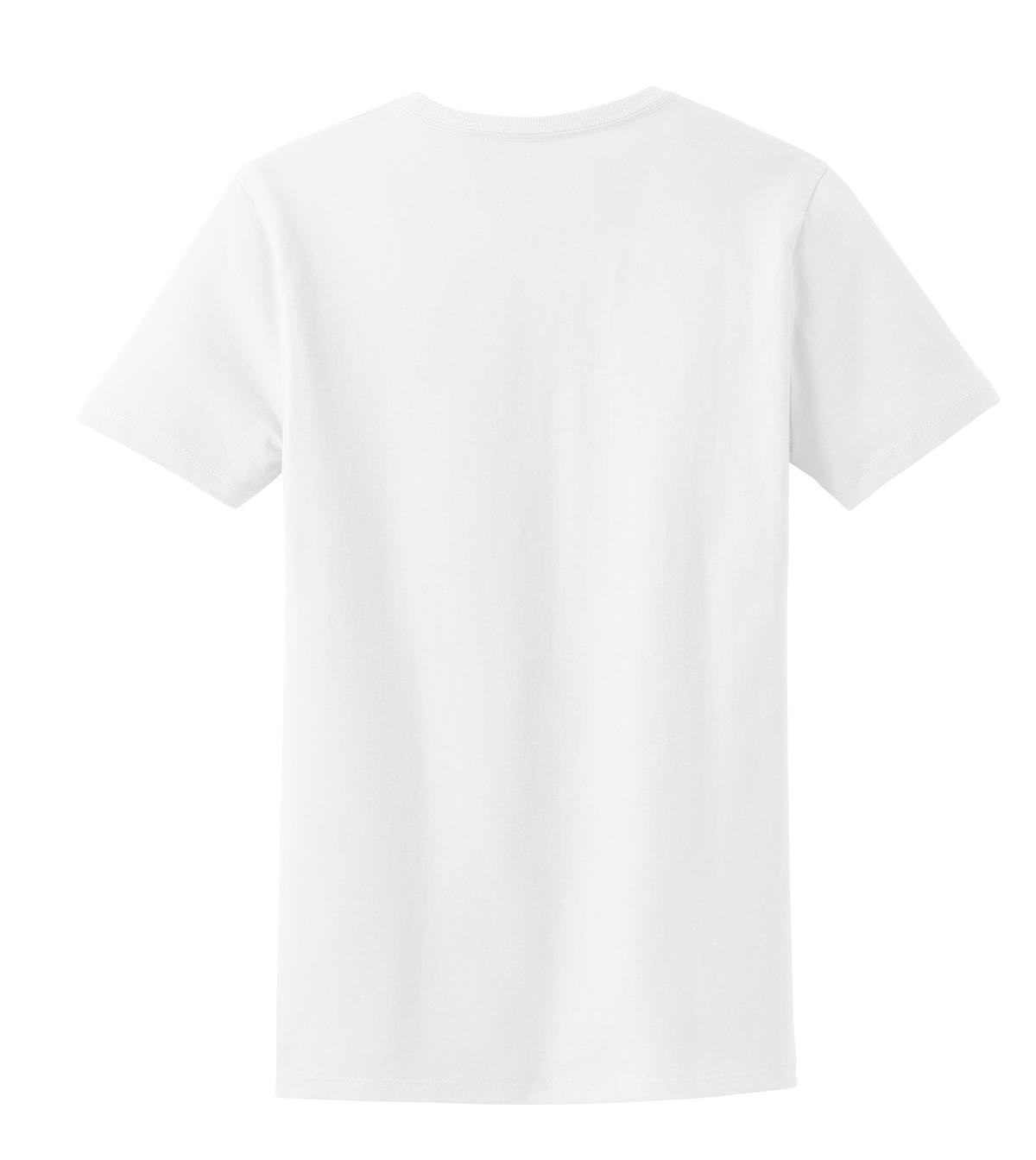Rear View of White Port & Company Women's Essential Tee. LPC61