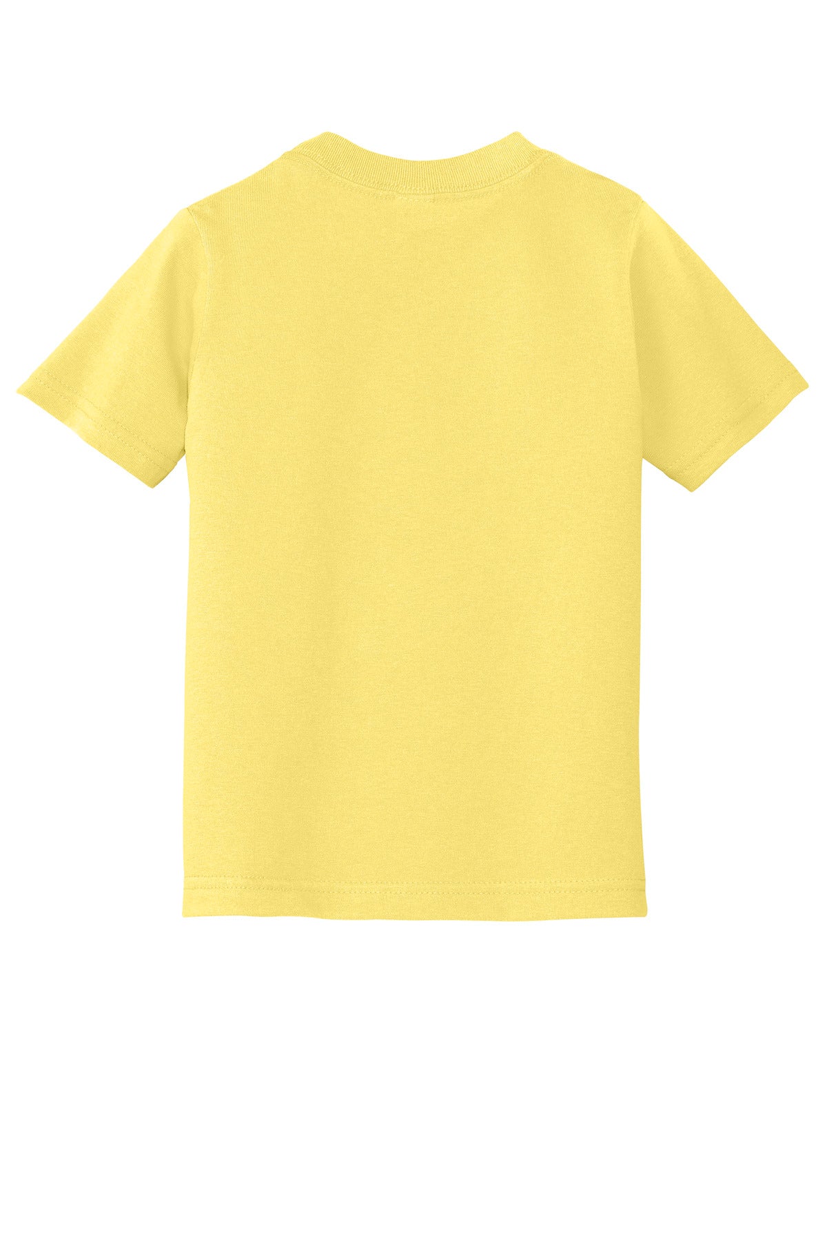 Rear View of Yellow Port & Company Toddler Core Cotton Tee. CAR54T