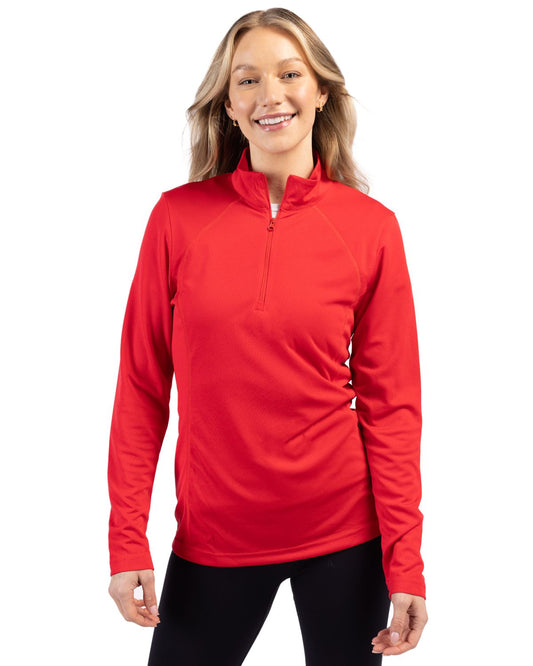Red Clique Ice Pique Womens Half Zip Tech Pullover - XS