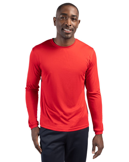 Red Clique Spin Eco Performance Long Sleeve Mens Tee Shirt - S