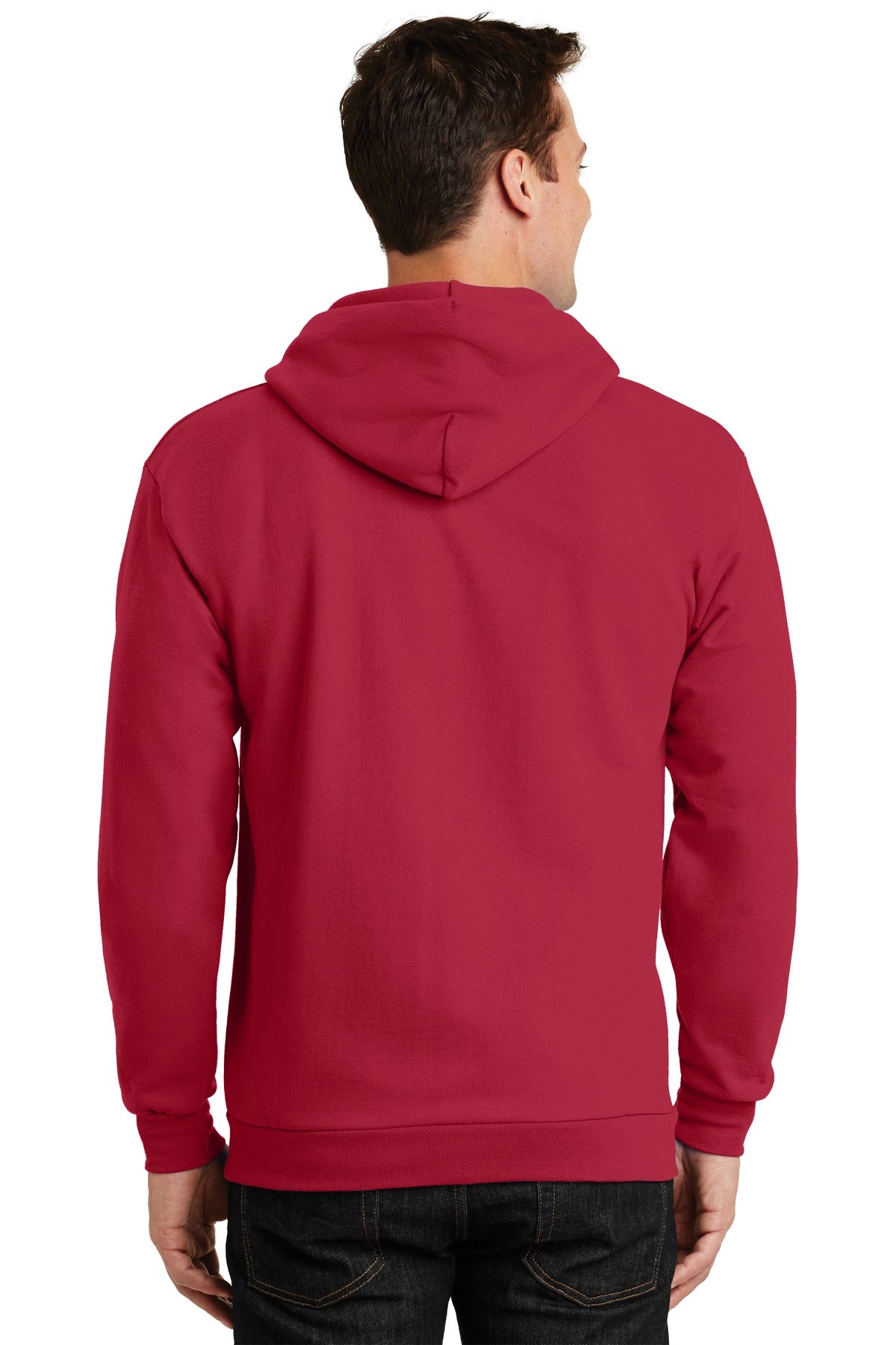 Red Port & Company Essential Fleece Full-Zip Hooded Sweatshirt. PC90ZH