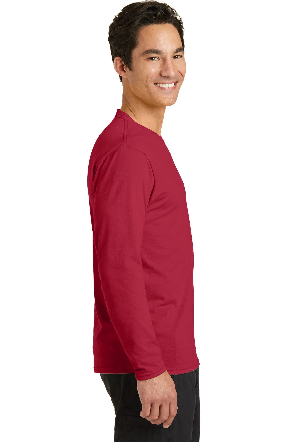 Red Port & Company Long Sleeve Performance Blend Tee. PC381LS