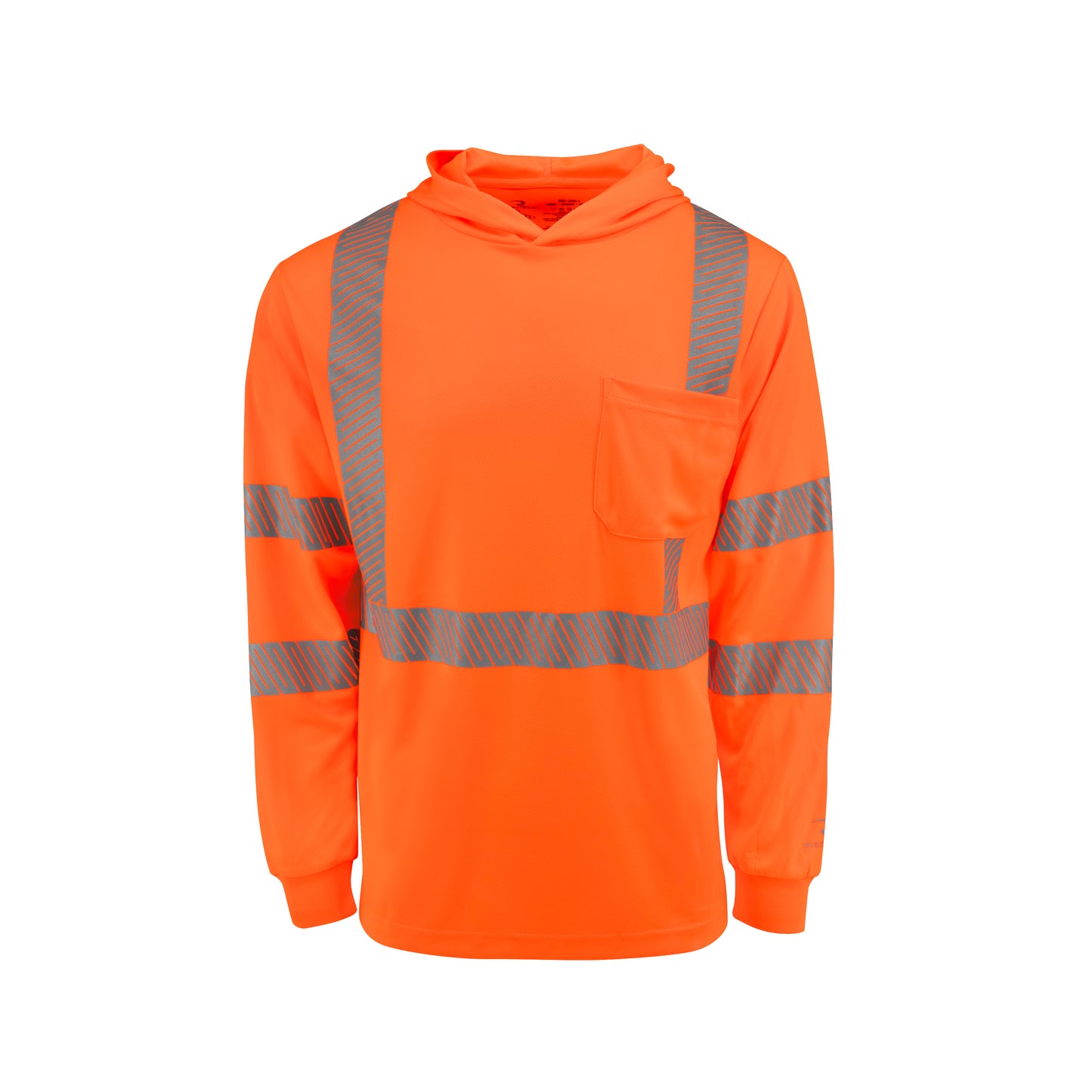 ST61-3 Hooded Type R Class 3 Mesh Long Sleeve T-Shirt - Green - Size 2X