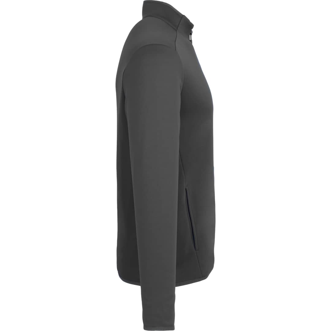 Right View of Grey TELICA Brush Back Fleece Jacket - Men's plain