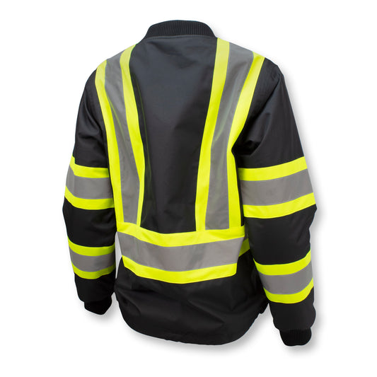 SJ910B-1ZGW Women’s Class 1 Hi-Vis Bomber Jacket - Black - Size 2X