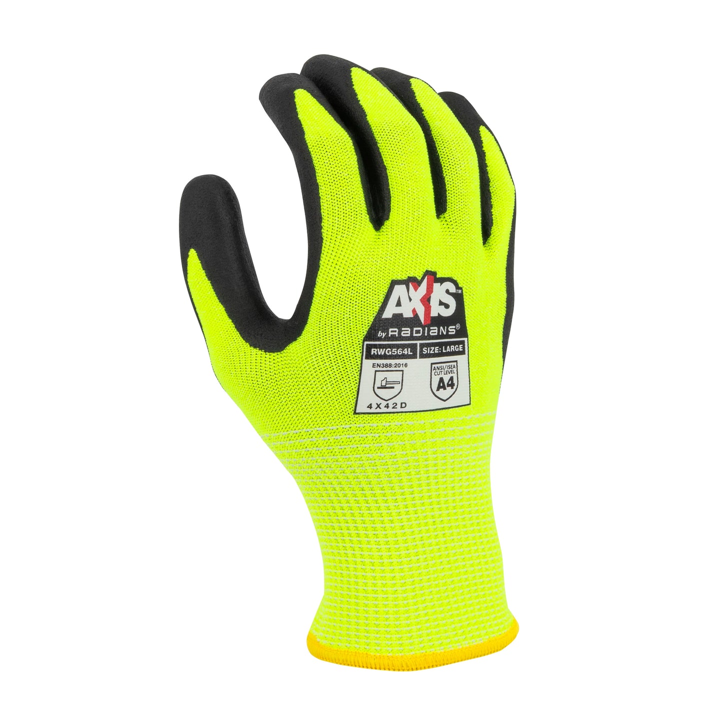 RWG564 AXIS™ Cut Protection Level A4 High Visibility Work Glove - Size L