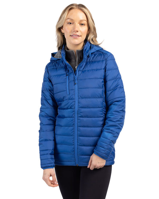 Royal Blue Clique Hudson Insulated Womens Full-Zip Puffer Jacket - XS
