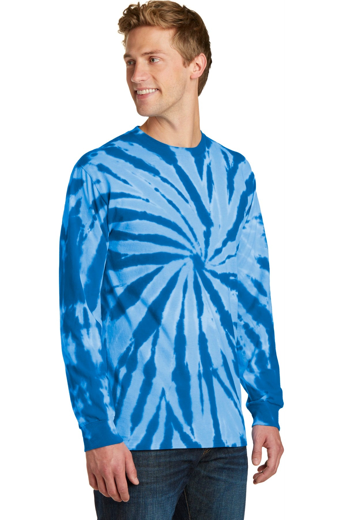 Royal Port & Company Tie-Dye Long Sleeve Tee. PC147LS