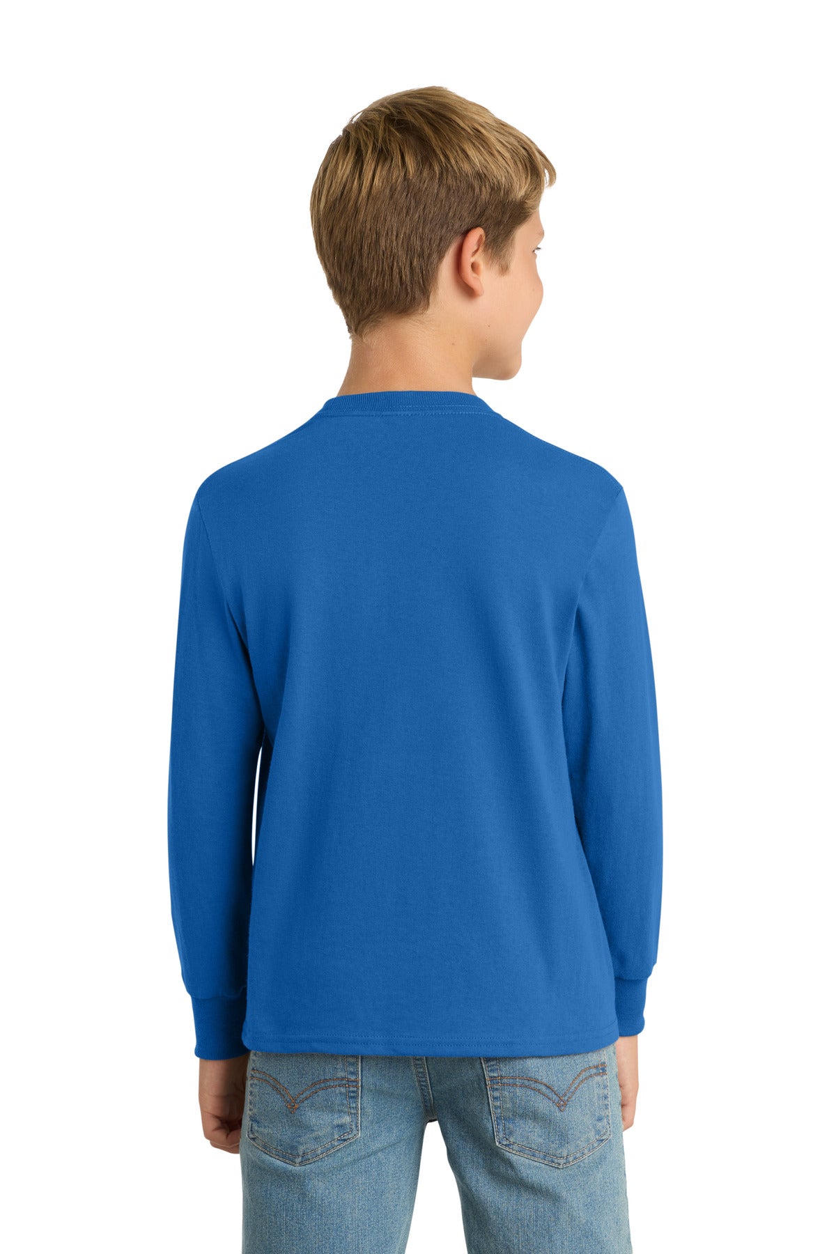 Royal Port & Company Youth Long Sleeve Core Cotton Tee. PC54YLS