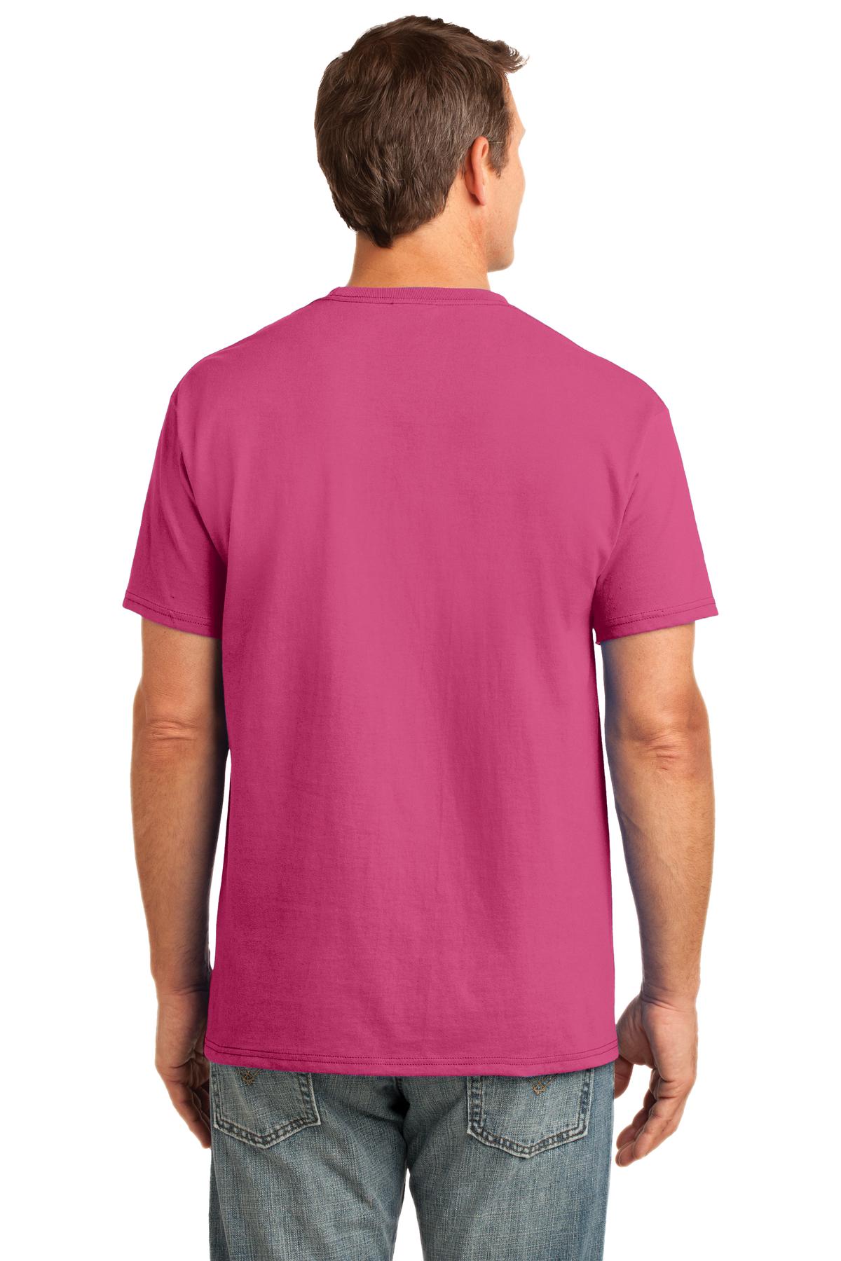 Sangria Port & Company Core Cotton Pocket Tee. PC54P