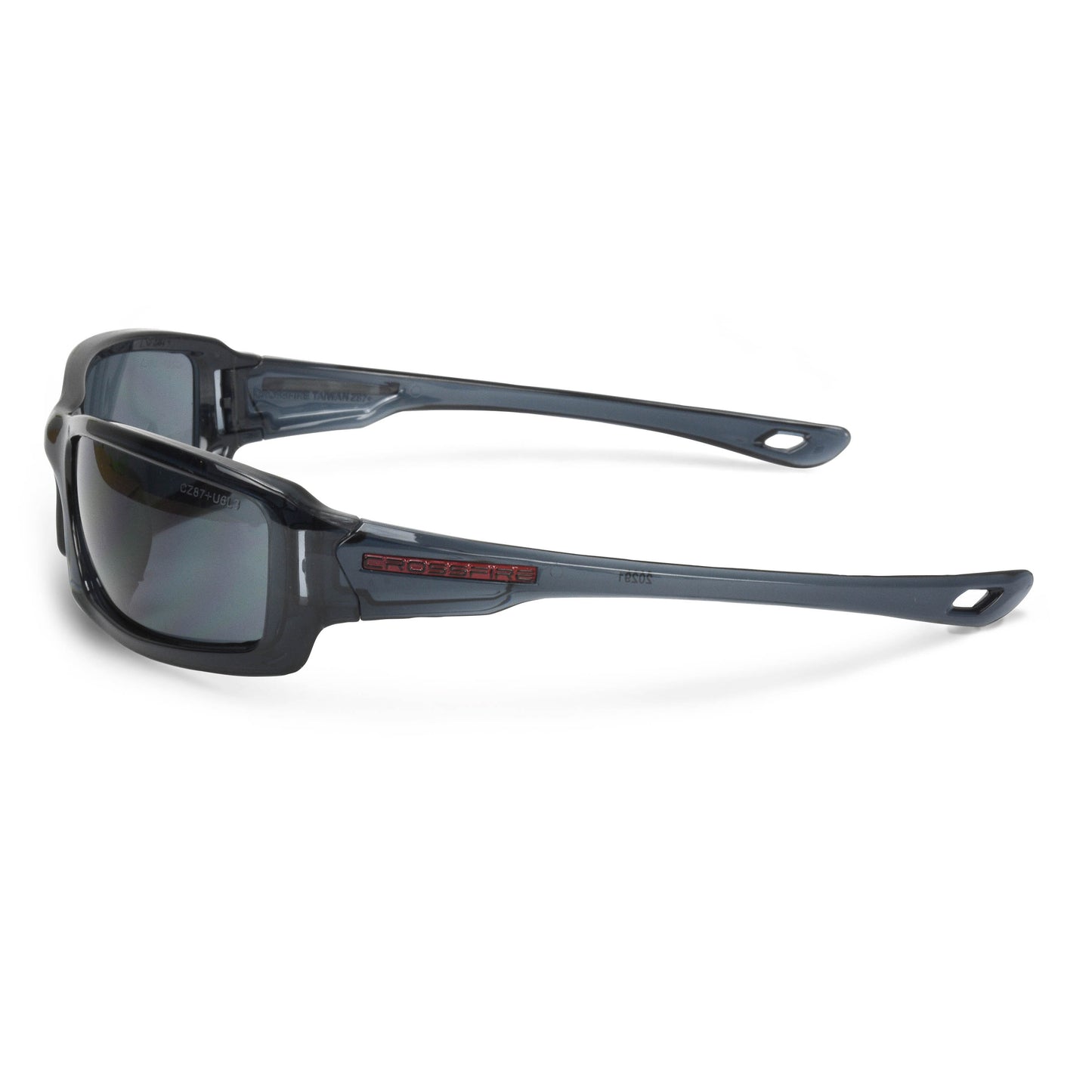 M6A Premium Safety Eyewear - Crystal Brown Frame - Silver Mirror Lens