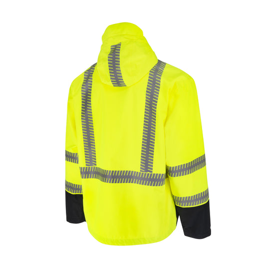 DRW21 Class 3 Ripstop Wind and Rain Jacket - Hi-Vis Green - Size 2X