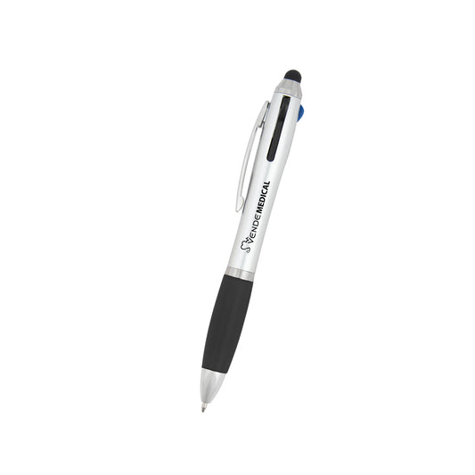 SILVER WITH BLACK 3-In-One Pen With Stylus grouped