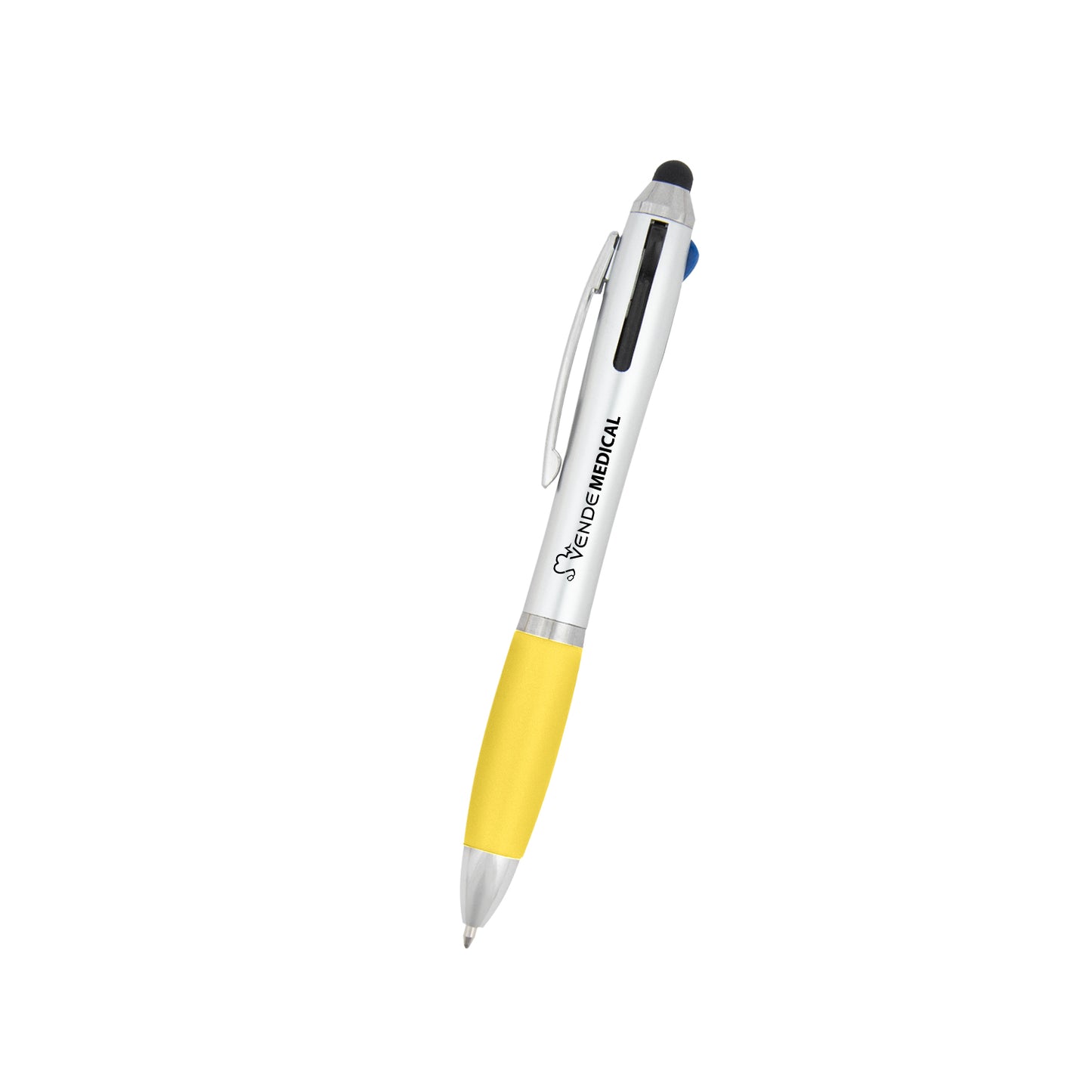 SILVER WITH YELLOW 3-In-One Pen With Stylus grouped